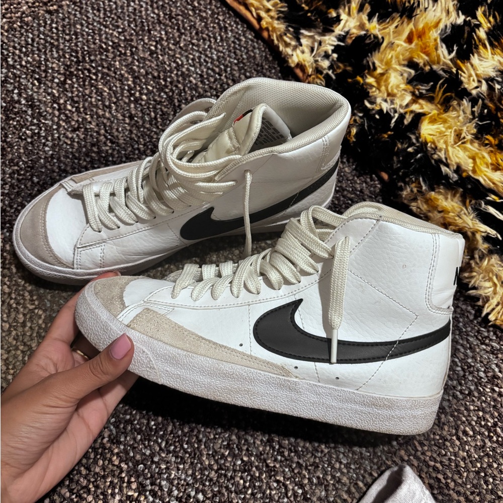 Nike mid blazers white and black